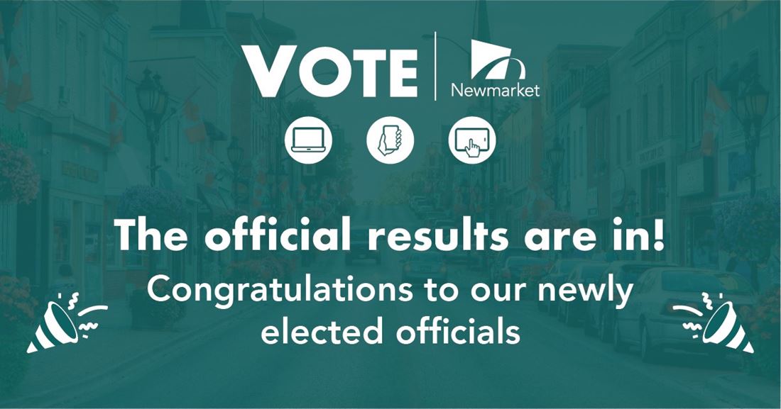 Official Results Media Release Town of Newmarket